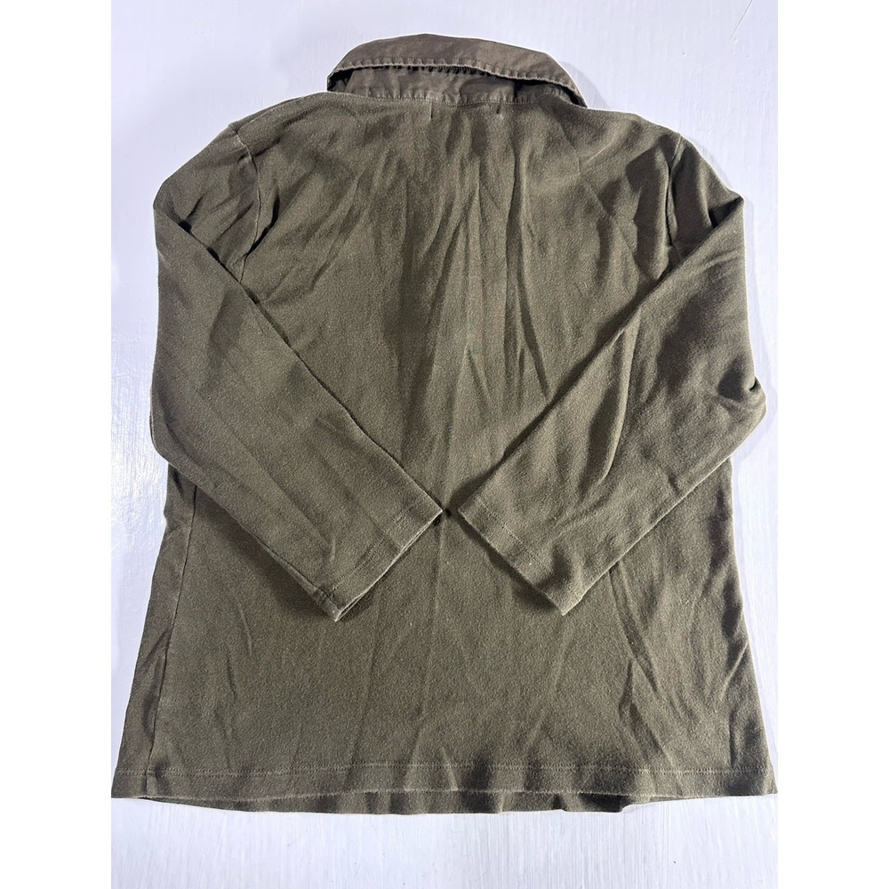 Lauren Ralph Lauren Polo Shirt Womens Size Petite Medium Green 3/4 Sleeve Top - Picture 8 of 8